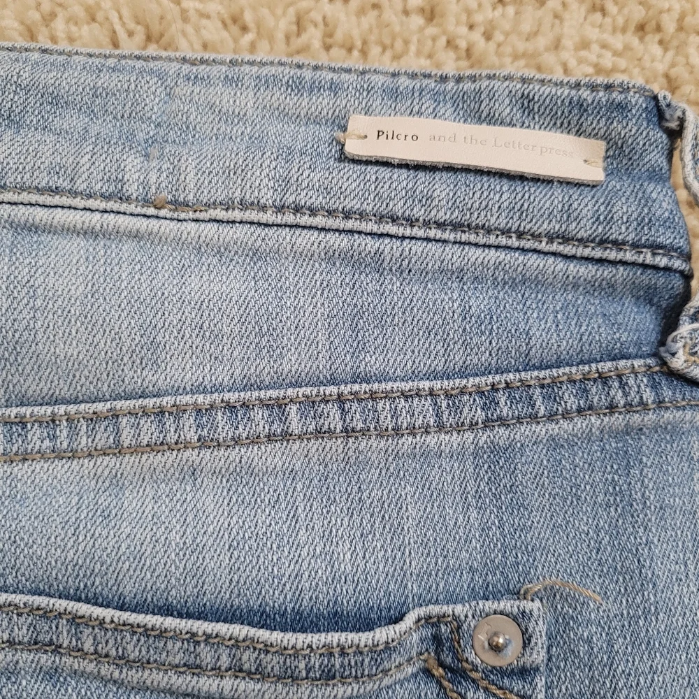 Pilcro and the Letterpress Lightwash Blue Denim Shorts